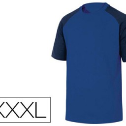 Camiseta de algodón color azul talla 3XL